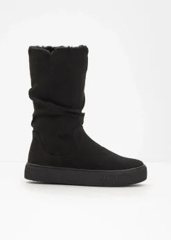 bonprix Gefütterte Winterschuhe|Stiefel^Stiefel schwarz
