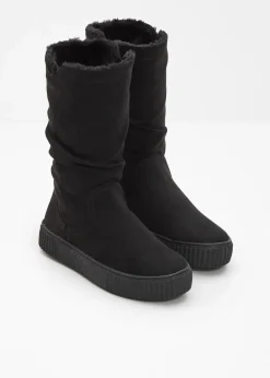 bonprix Gefütterte Winterschuhe|Stiefel^Stiefel schwarz