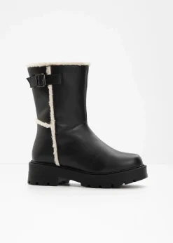 bonprix Gefütterte Winterschuhe|Stiefel^Stiefel schwarz