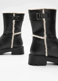 bonprix Gefütterte Winterschuhe|Stiefel^Stiefel schwarz