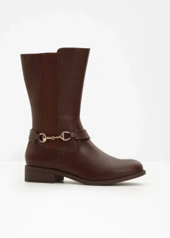 bonprix Stiefel|Schuhe & Accessoires In Spezialgrößen·Elastischer Schaft^Stiefel dunkelbraun