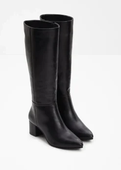 bonprix Stiefel|Nachhaltigere Materialien^Stiefel aus Leder schwarz