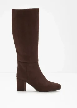bonprix Stiefel^Stiefel mit Blockabsatz dunkelbraun