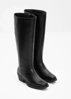 bonprix Stiefel^Stiefel mit hohem Schaft schwarz
