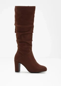 bonprix Stiefel^Stiefel mit Raffung kaffeebraun