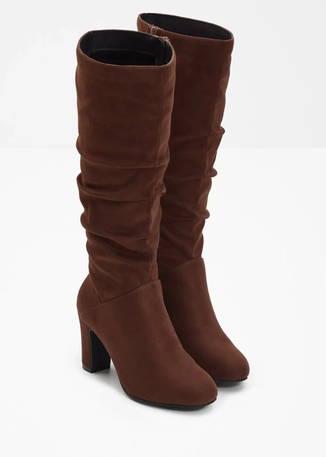 bonprix Stiefel^Stiefel mit Raffung kaffeebraun