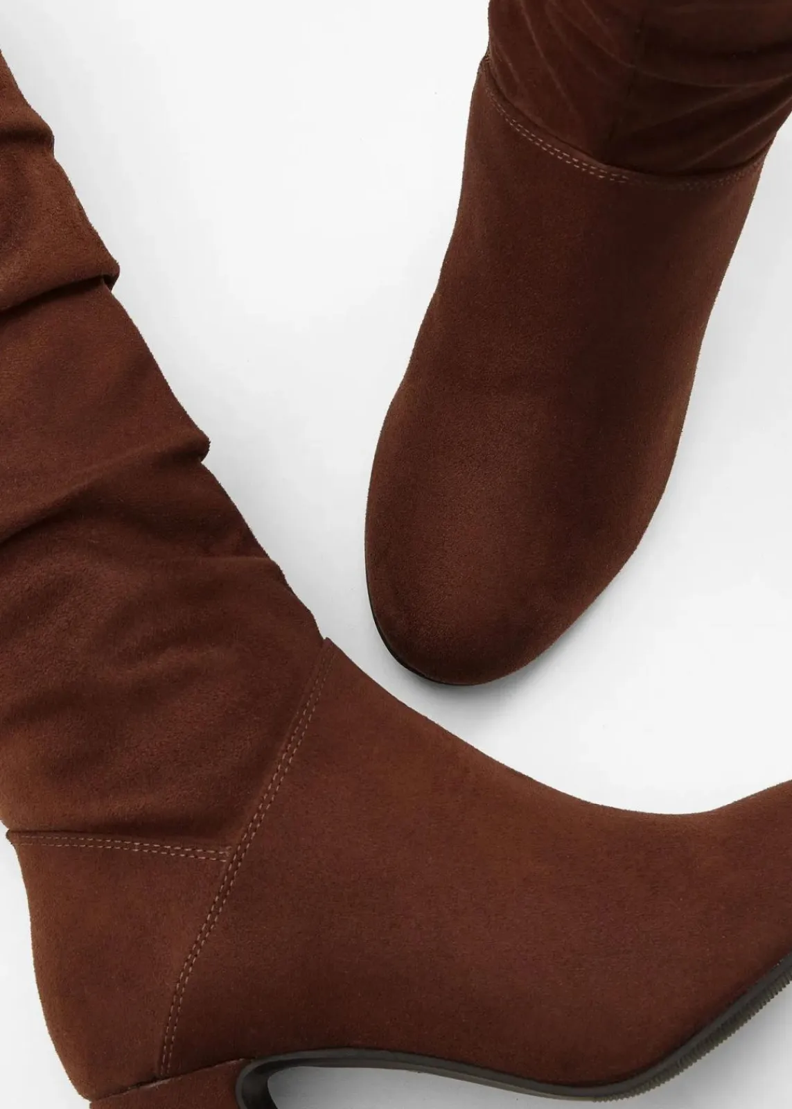 bonprix Stiefel^Stiefel mit Raffung kaffeebraun