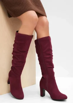 bonprix Stiefel^Stiefel mit Raffung ahornrot