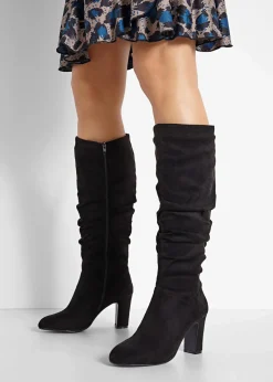 bonprix Stiefel^Stiefel mit Raffung schwarz