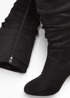 bonprix Stiefel^Stiefel mit Raffung schwarz