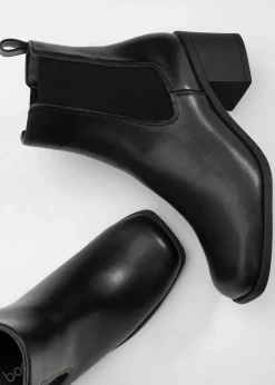 bonprix Stiefeletten|Schuhe & Accessoires In Spezialgrößen·Elastischer Schaft^Stiefeletten schwarz