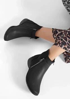 bonprix Gefütterte Winterschuhe|Stiefeletten^Stiefeletten schwarz