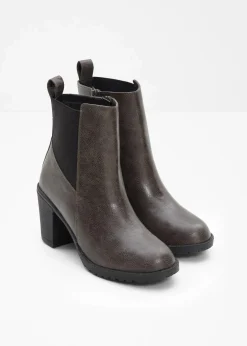 bonprix Schuhe & Accessoires In Spezialgrößen·Elastischer Schaft|Stiefeletten^Stiefeletten anthrazit