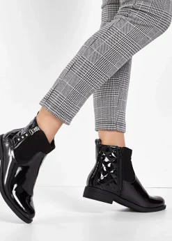 bonprix Stiefeletten|Schuhe & Accessoires In Spezialgrößen·Elastischer Schaft^Stiefeletten schwarz