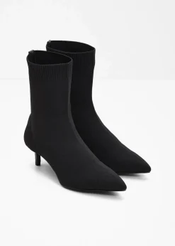 bonprix Stiefeletten|Schuhe & Accessoires In Spezialgrößen·Elastischer Schaft^Stiefeletten schwarz