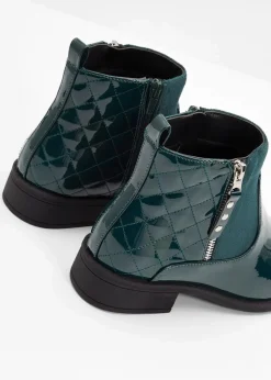 bonprix Schuhe & Accessoires In Spezialgrößen·Elastischer Schaft|Stiefeletten^Stiefeletten dunkelgrün