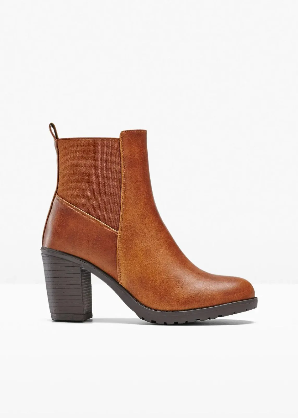 bonprix Stiefeletten|Schuhe & Accessoires In Spezialgrößen·Elastischer Schaft^Stiefeletten cognac
