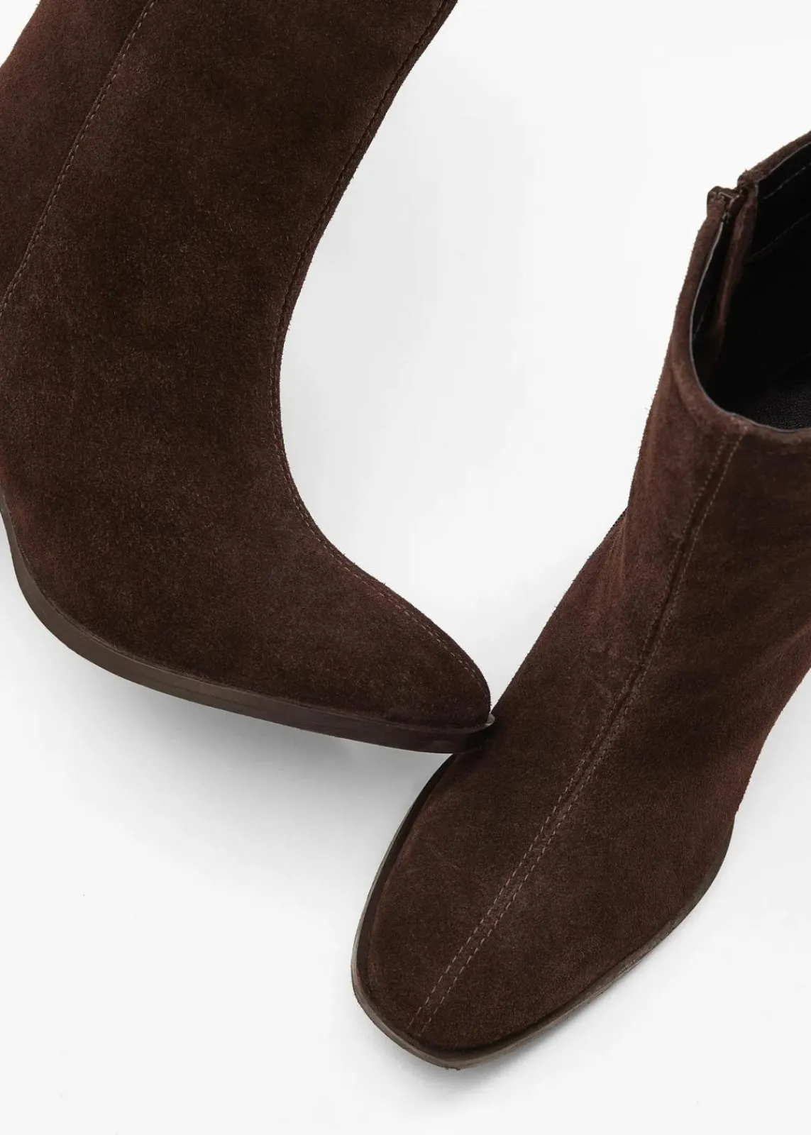 bonprix Stiefeletten|Premium^Stiefeletten aus Leder dunkelbraun