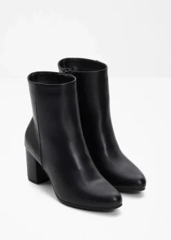 bonprix Stiefeletten^Stiefeletten mit Blockabsatz schwarz
