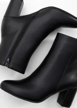 bonprix Stiefeletten^Stiefeletten mit Blockabsatz schwarz