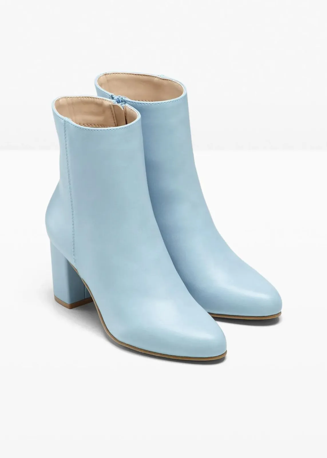 bonprix Stiefeletten^Stiefeletten mit Blockabsatz hellblau