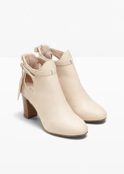 bonprix Stiefeletten^Stiefeletten mit Cut-Outs beige