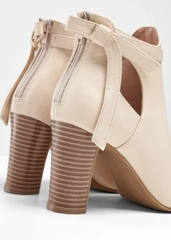 bonprix Stiefeletten^Stiefeletten mit Cut-Outs beige