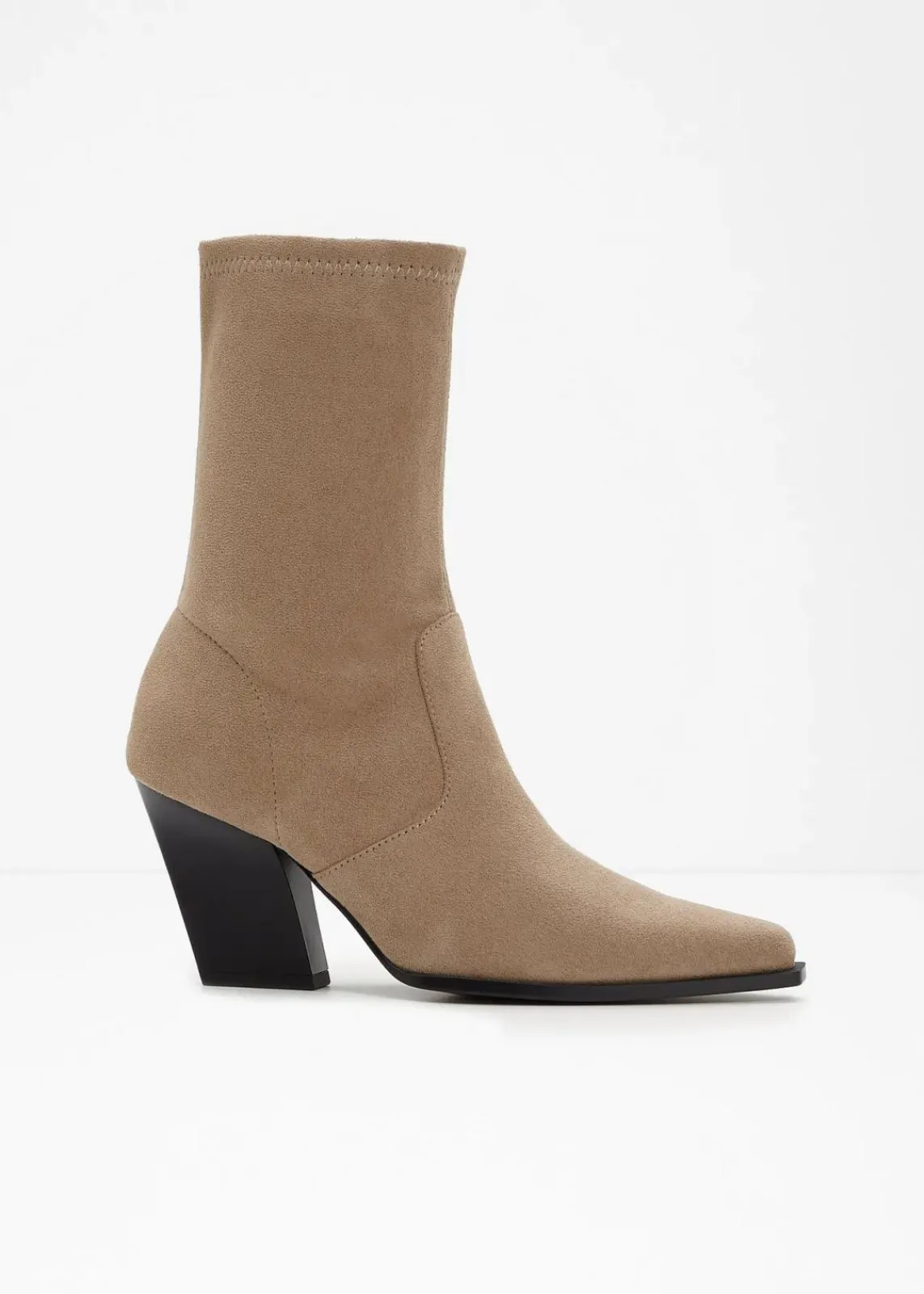bonprix Stiefeletten|Schuhe & Accessoires In Spezialgrößen·Elastischer Schaft^Stiefeletten mit elastischem Schaft khakibraun