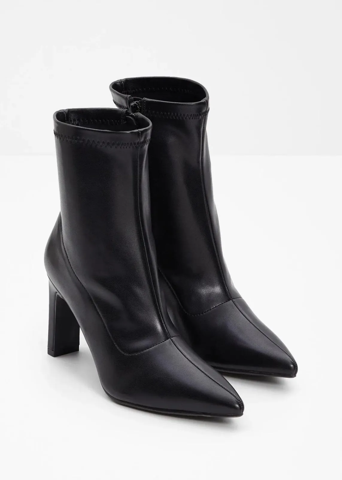 bonprix Stiefeletten|Schuhe & Accessoires In Spezialgrößen·Elastischer Schaft^Stiefeletten mit hohem Absatz schwarz
