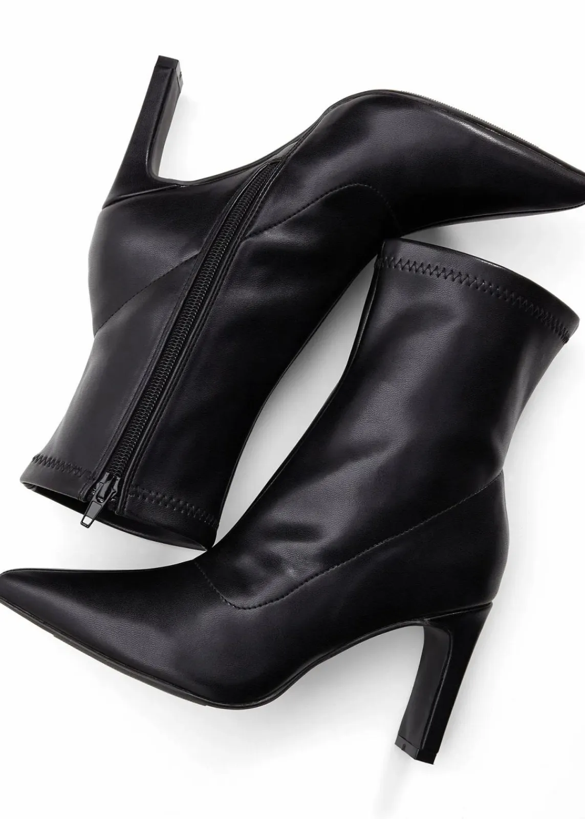 bonprix Stiefeletten|Schuhe & Accessoires In Spezialgrößen·Elastischer Schaft^Stiefeletten mit hohem Absatz schwarz