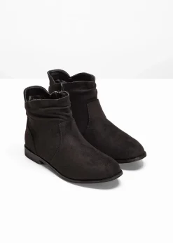 bonprix Stiefeletten|Schuhe & Accessoires In Spezialgrößen·Schuhe In Übergröße^Stiefeletten mit Raffung schwarz
