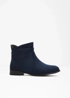 bonprix Schuhe & Accessoires In Spezialgrößen·Schuhe In Übergröße|Stiefeletten^Stiefeletten mit Raffung dunkelblau