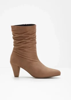 bonprix Stiefeletten^Stiefeletten mit Raffung hellbraun