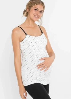 bonprix Wäsche·Baumwollunterwäsche|Nachhaltigere Materialien^Stilltop mit Bio-Baumwolle (2er Pack) schwarz/weiß bedruckt
