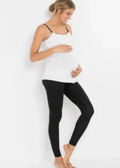 bonprix Wäsche·Baumwollunterwäsche|Nachhaltigere Materialien^Stilltop mit Bio-Baumwolle (2er Pack) schwarz/weiß bedruckt