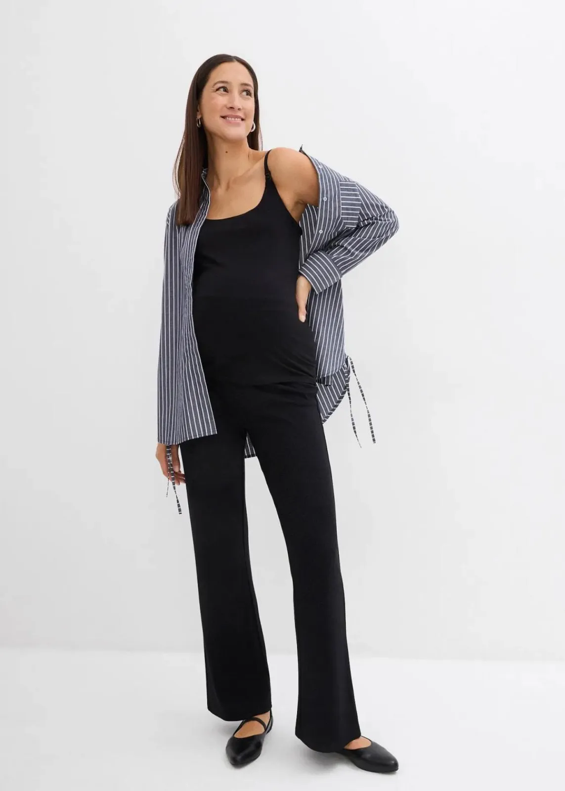 bonprix Bekleidung·Blazer|Umstandsmode^Stilltops aus Bio-Baumwolle (2er Pack) schwarz