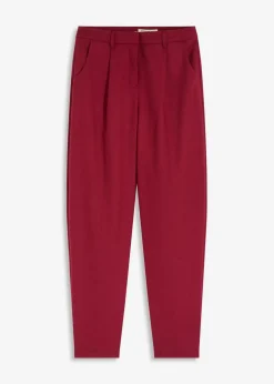 bonprix Bekleidung·Kleider|Hosen^Stoffhose im Barrelfit pflaumenrot