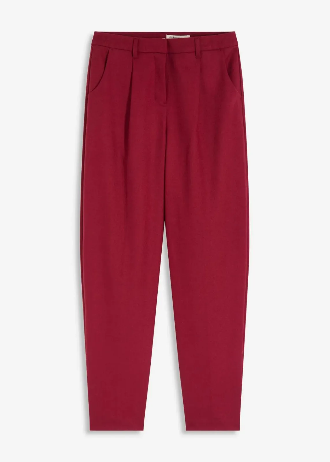 bonprix Bekleidung·Kleider|Hosen^Stoffhose im Barrelfit pflaumenrot
