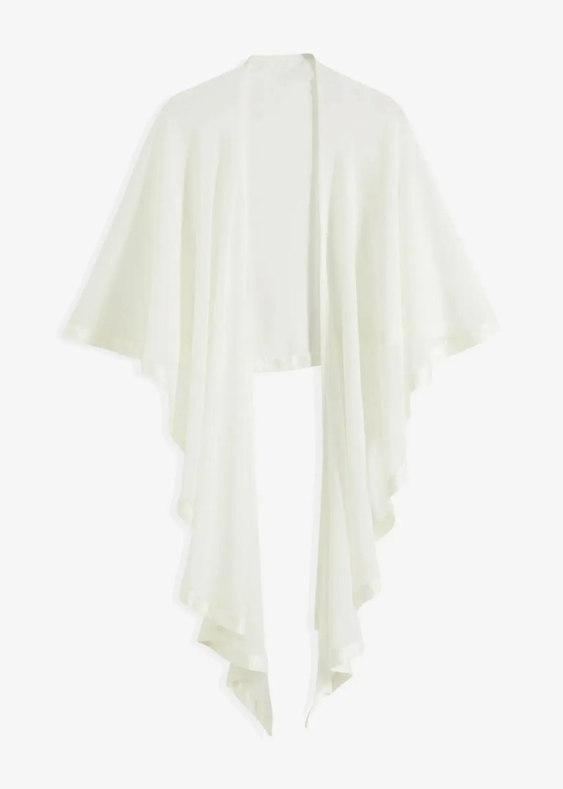 bonprix Ponchos|Schuhe & Accessoires In Spezialgrößen·Tücher & Ponchos^Stola mit feinem Satindetail cremeweiß