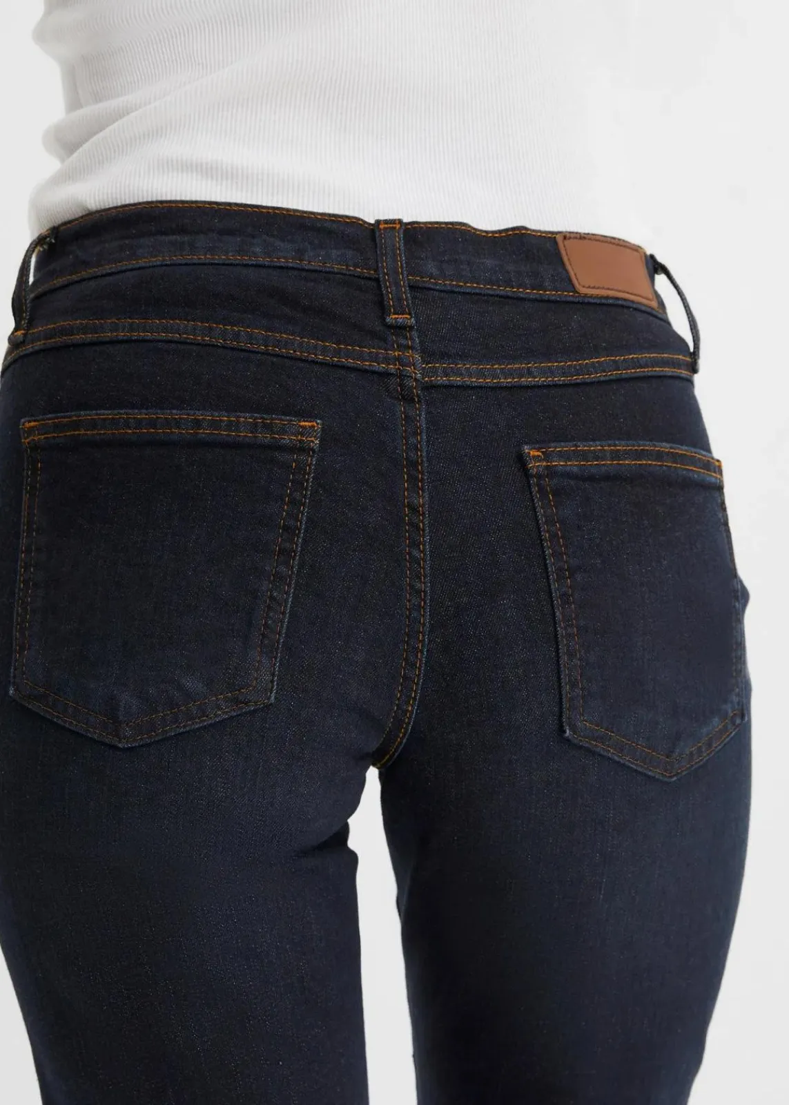 bonprix Kurzgrößen|Bekleidung·Shirts & Tops^Straight Jeans Mid Waist, Stretch dunkelblau used