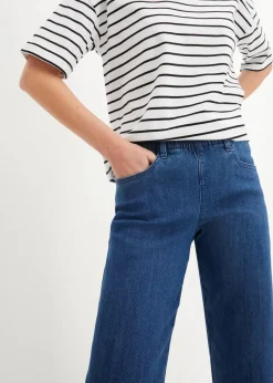 bonprix Bekleidung·Kleider|Hosen^Straight Jeans, Mid Waist (2er Pack) blau denim+schwarz