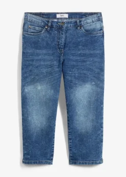 bonprix Jeans|Bekleidung·Shirts & Tops^Straight Jeans, Mid Waist, Stretch blau denim
