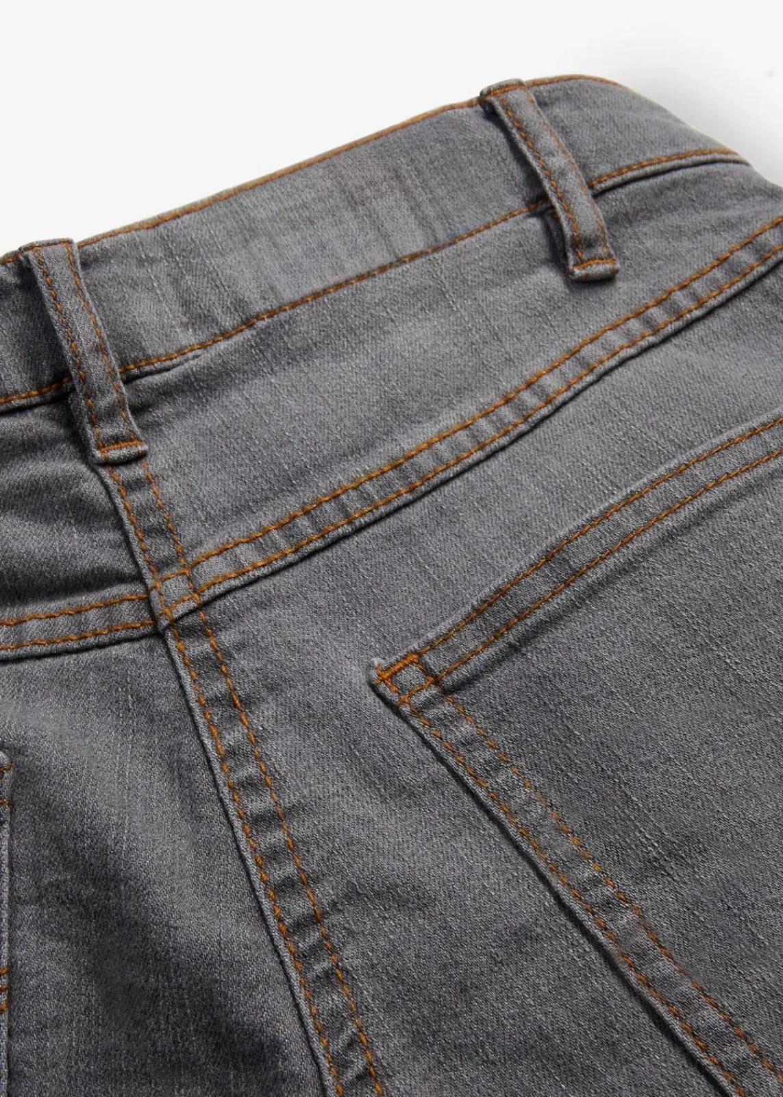 bonprix Jeans|Kurzgrößen^Straight Jeans Mid Waist, Stretch grau used
