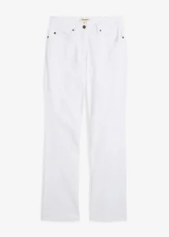 bonprix Kurzgrößen|Jeans^Straight Jeans Mid Waist, Stretch weiß