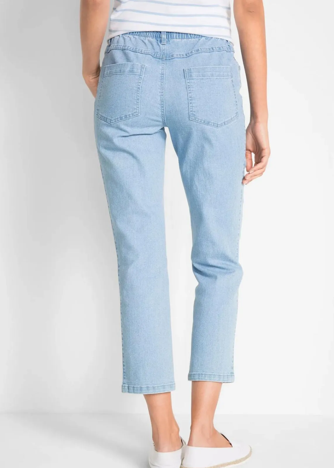 bonprix Jeans^Straight-Jeans (2er Pack) weiß+hellblau denim