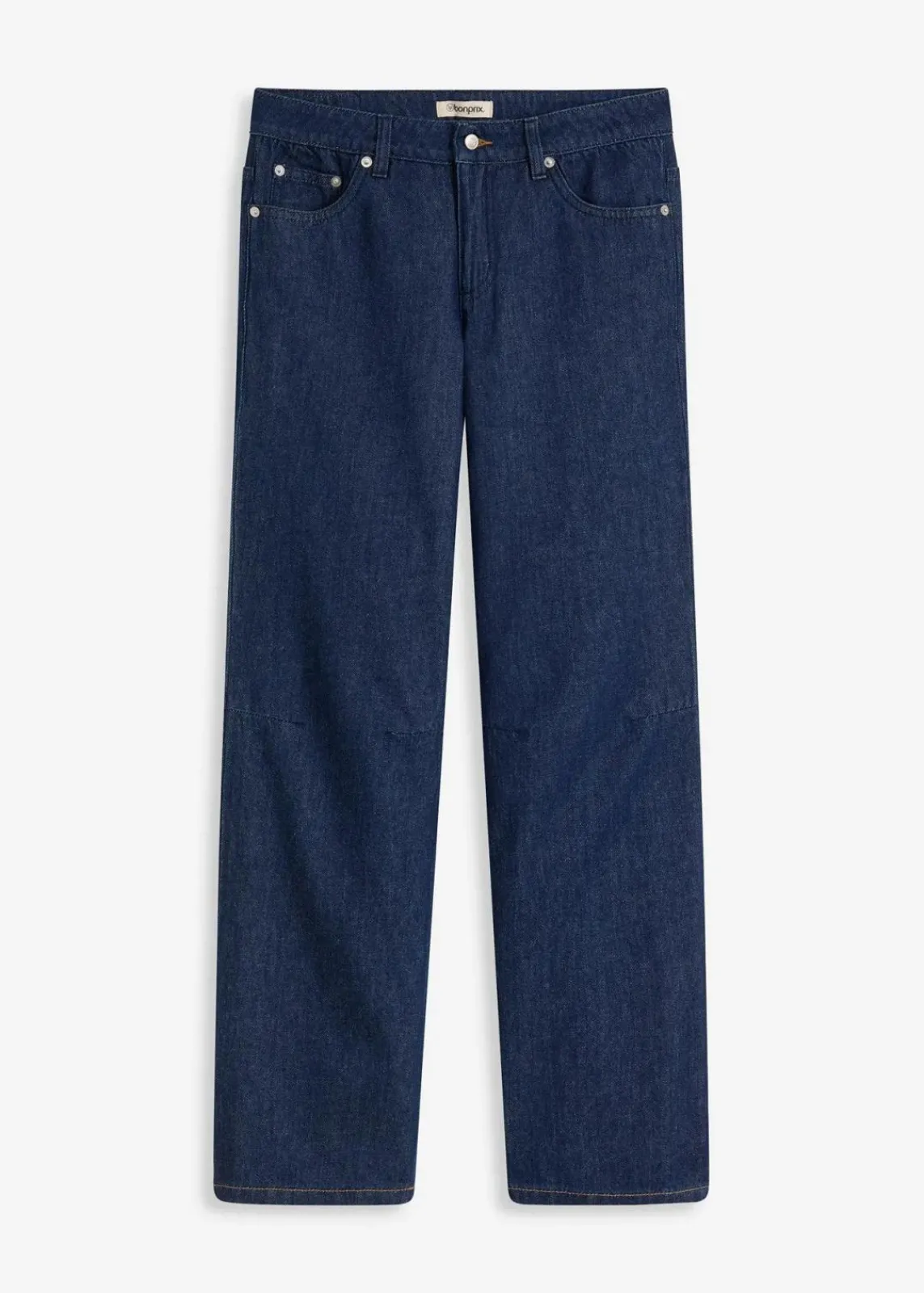 bonprix Bekleidung·Shirts & Tops|Jeans^Straight-Jeans Mid Waist tiefblau denim ungewaschen