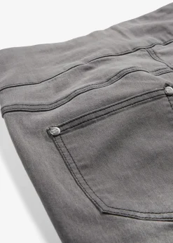 bonprix Jeans|Kurzgrößen^Straight-Jeans Mid Waist, Super Stretch mit Bequembund grey denim