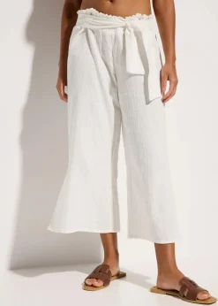 bonprix Hosen|Bekleidung·Kleider^Strand Musselin 3/4-Hose weiß