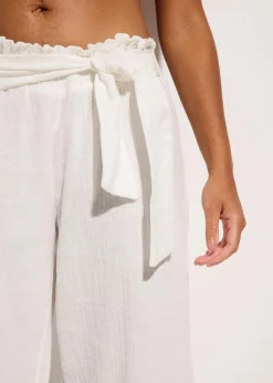 bonprix Hosen|Bekleidung·Kleider^Strand Musselin 3/4-Hose weiß