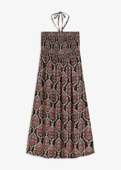 bonprix Strandmode|Bademode·Strandmode^Strandkleid aus leichtem Chiffon schwarz/bunt graphisch